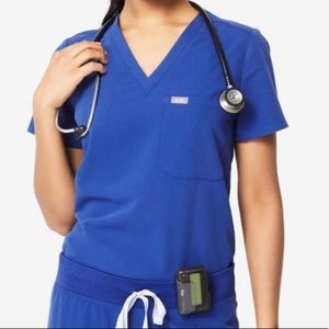 Figs Catarina Scrub Top - Blue/Purple XS